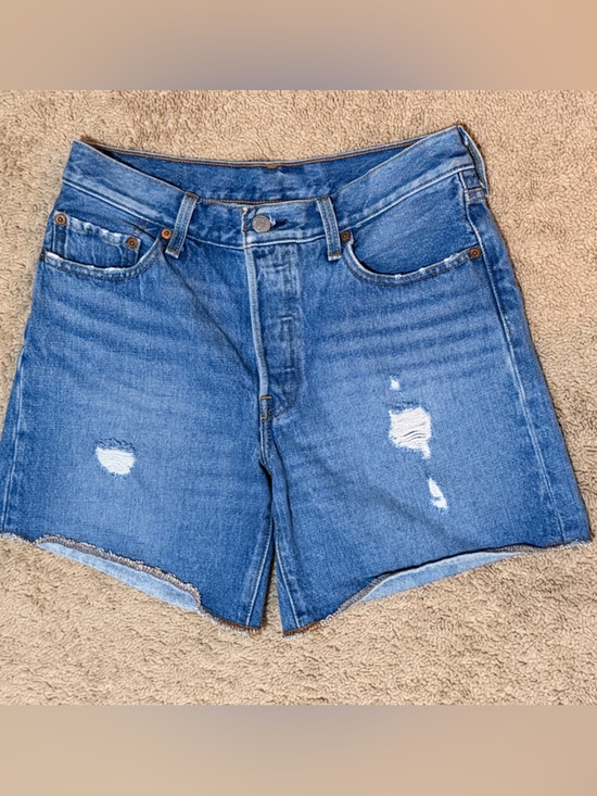 Levi's Pants - Levi's Blue Distressed High-Rise Jean Shorts